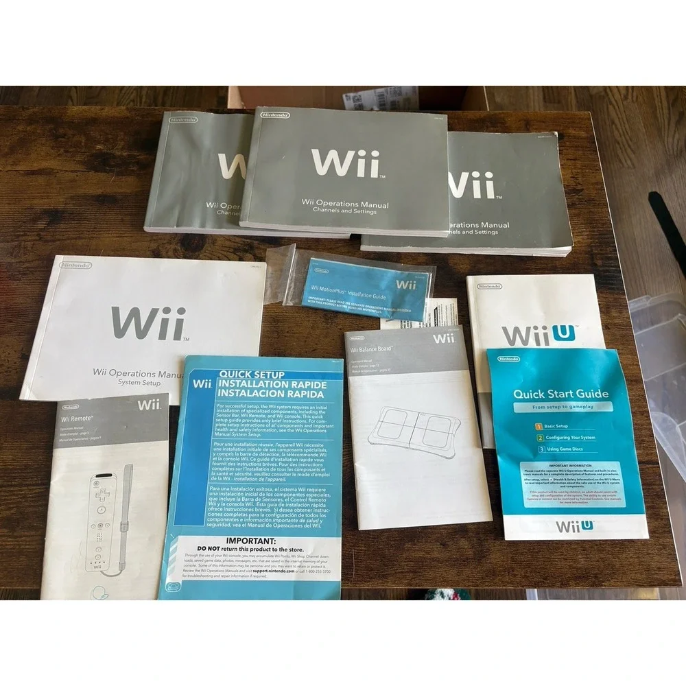 HUGE Lot of Authentic Nintendo Wii Console Operations & System Manuals